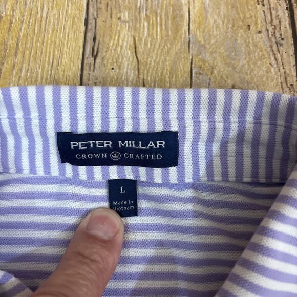 Peter Millar Crown Crafted Golf Polo Shirt Mens Large - Picture 4 of 7